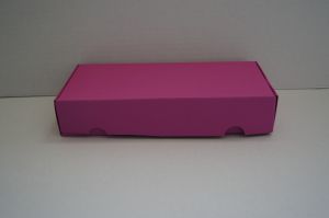 Pudełko fasonowe kartonowe 215x105x40mm różowe 4 szt