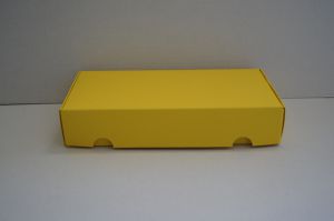 Pudełko fasonowe kartonowe 215x105x40mm żółte 5 szt