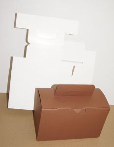 Pudełko z rączką 180x85x110mm  5 szt białe